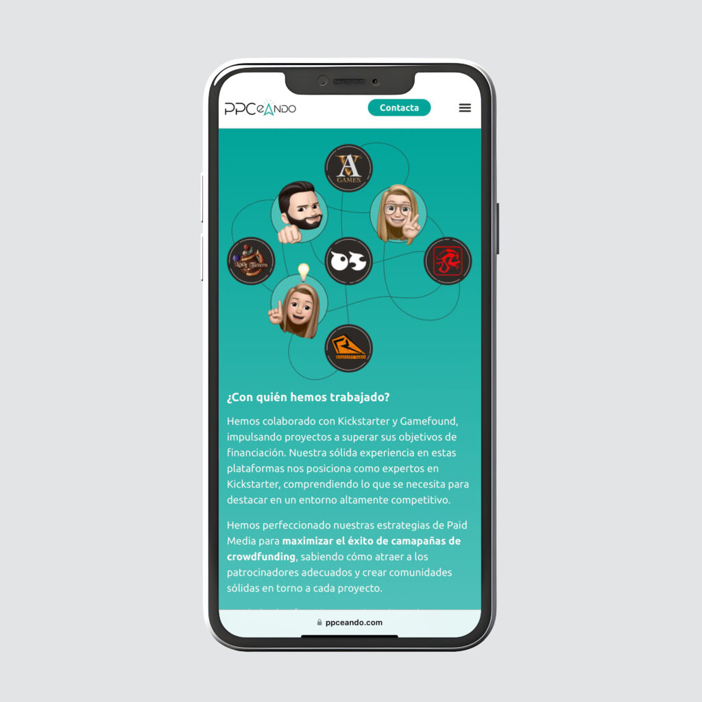 mockup ordenador de web PPCeando, agencia de marketing digital