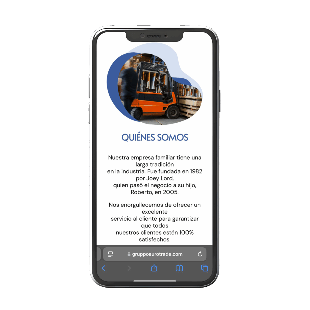 rediseño web para empresa de comercio internacional 