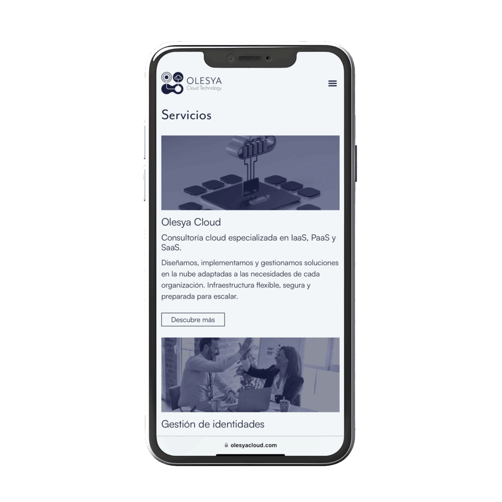 Diseño web para empresa tecnológica