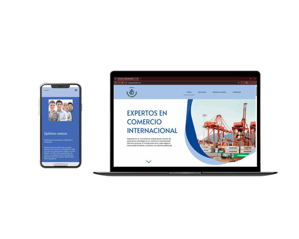 rediseño web para empresa de comercio internacional 