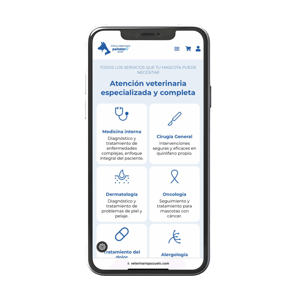 rediseño web para una clínica veterinaria