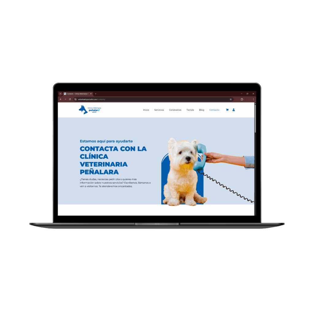 rediseño web para una clínica veterinaria