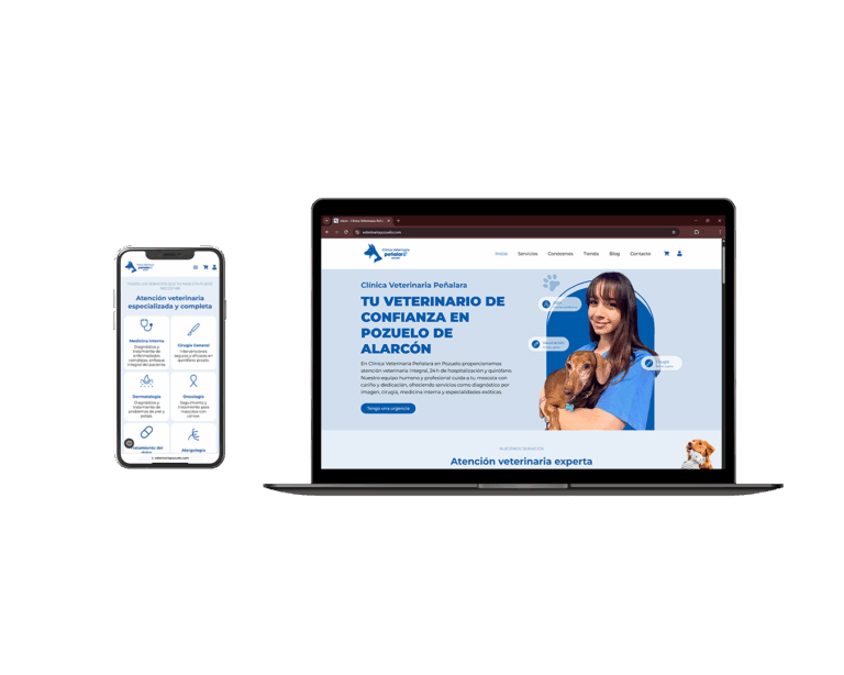 rediseño web para una clínica veterinaria